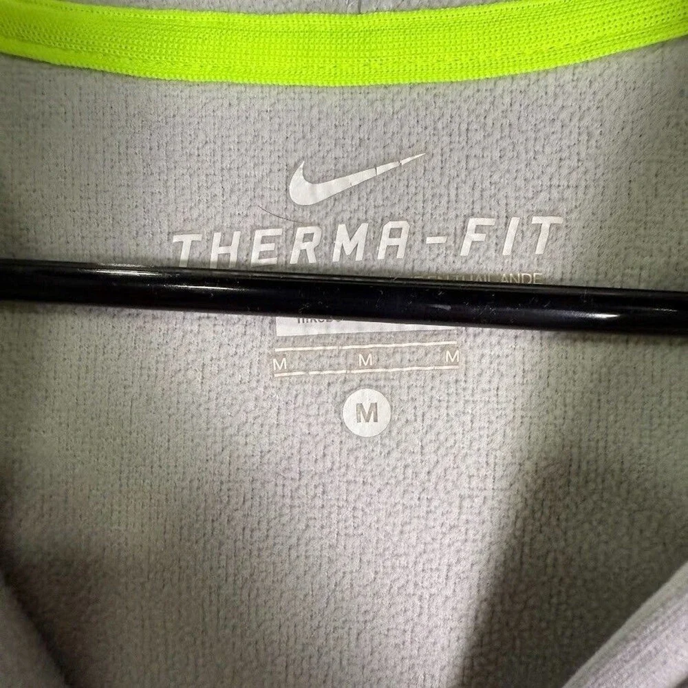 Nike Men's Therma-Fit Hoodie‎ M Gray Full Zip Fleece Sweatshirt Jacket